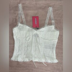 Edikted Lacey Knit Tank Top NWT